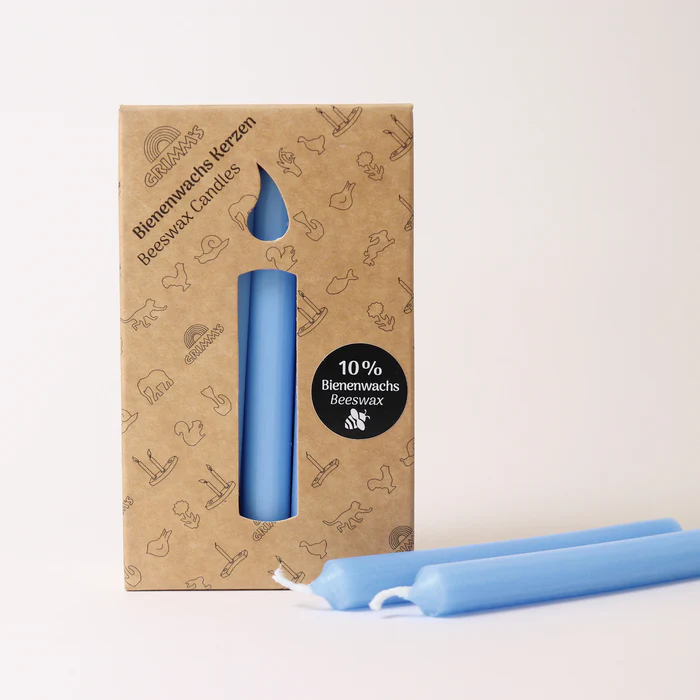 Grimm´s mesilasvahast küünal, light blue Grimm's puidust mänguasjad - HellyK - Kvaliteetsed lasteriided, villariided, barefoot jalatsid