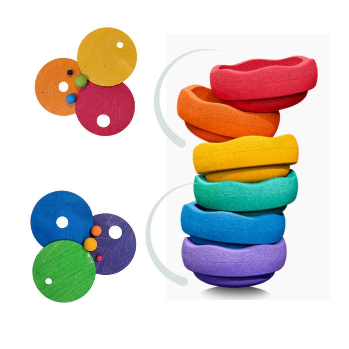 Grimm´s x Stapelstein® veerevad kettad, warm classic Grimm's puidust mänguasjad - HellyK - Kvaliteetsed lasteriided, villariided, barefoot jalatsid