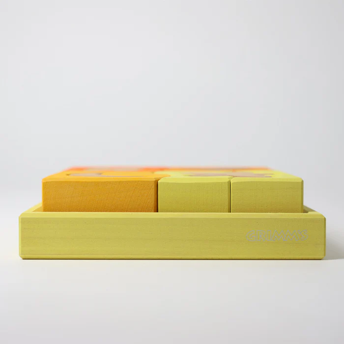 Grimm´s ehituskomplekt, kollane Grimm's puidust mänguasjad - HellyK - Kvaliteetsed lasteriided, villariided, barefoot jalatsid