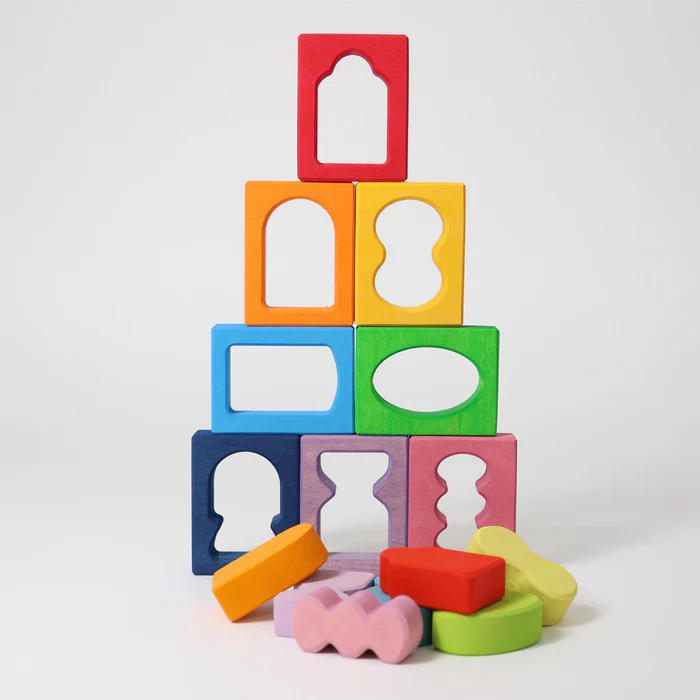 Grimm´s ehitusklotsid „Aknad” Grimm's puidust mänguasjad - HellyK - Kvaliteetsed lasteriided, villariided, barefoot jalatsid