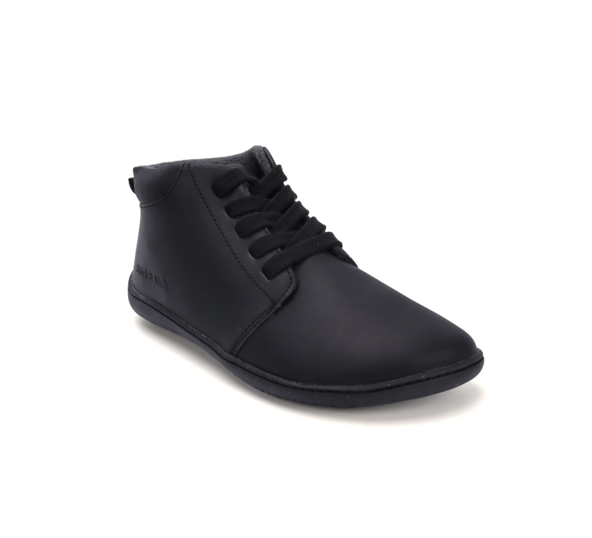 Stitch & Walk õhukese fliisvoodriga nahast saapad, black Kevad/sügis - HellyK - Kvaliteetsed lasteriided, villariided, barefoot jalatsid