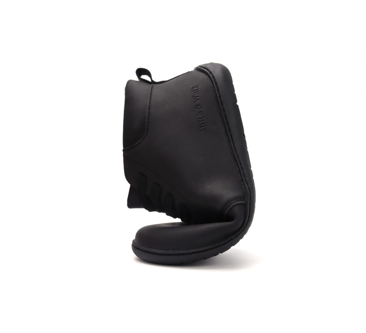 Stitch & Walk õhukese fliisvoodriga nahast saapad, black Kevad/sügis - HellyK - Kvaliteetsed lasteriided, villariided, barefoot jalatsid