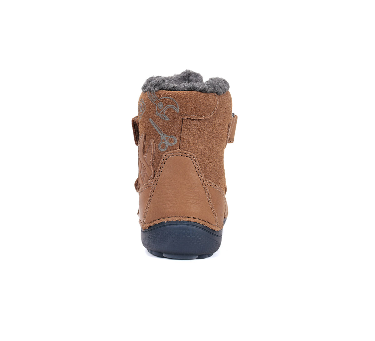 D.D.Step helendava talla ja sooja voodriga barefoot-saapad, chocolate/tööriistad 063 D.D.Step - HellyK - Kvaliteetsed lasteriided, villariided, barefoot jalatsid