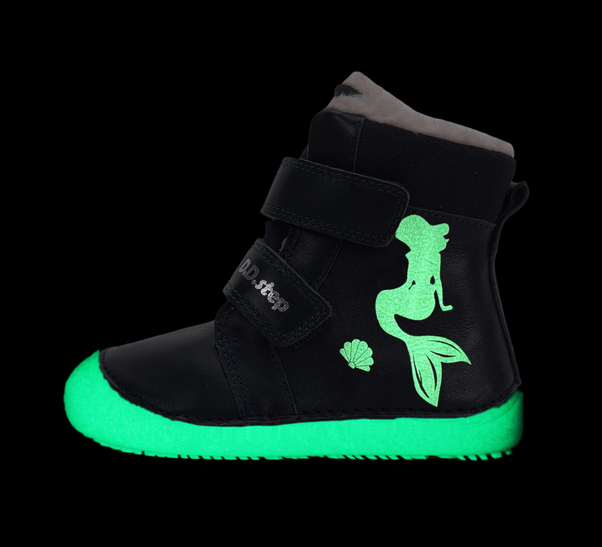 D.D.Step helendava talla ja villase voodriga barefoot-saapad, royal blue/063 D.D.Step - HellyK - Kvaliteetsed lasteriided, villariided, barefoot jalatsid