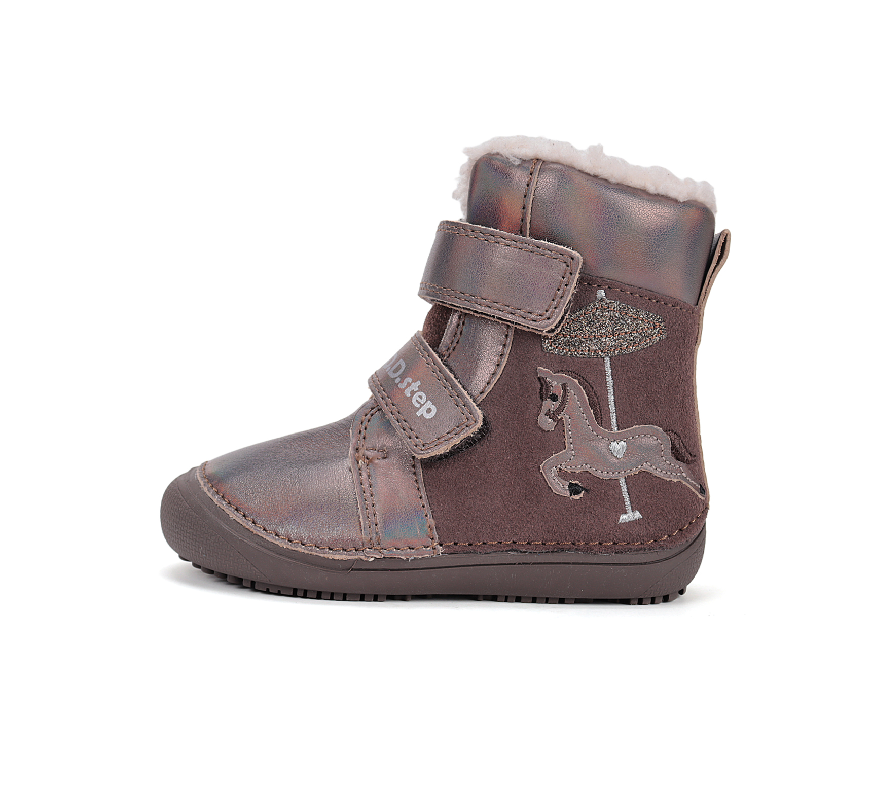 D.D.Step nahast barefoot-saapad, chocolate 063 D.D.Step - HellyK - Kvaliteetsed lasteriided, villariided, barefoot jalatsid