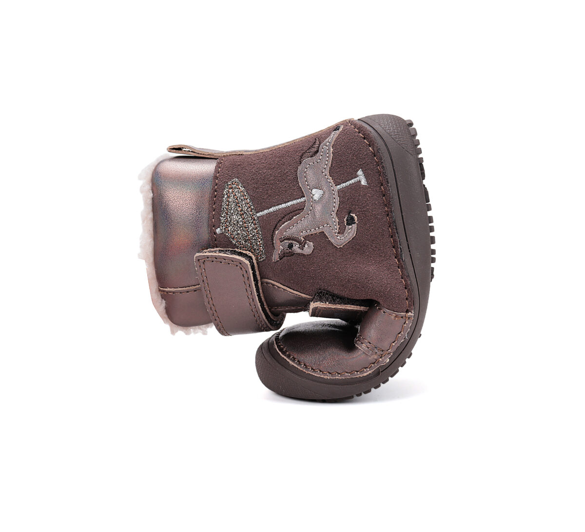 D.D.Step nahast barefoot-saapad, chocolate 063 D.D.Step - HellyK - Kvaliteetsed lasteriided, villariided, barefoot jalatsid