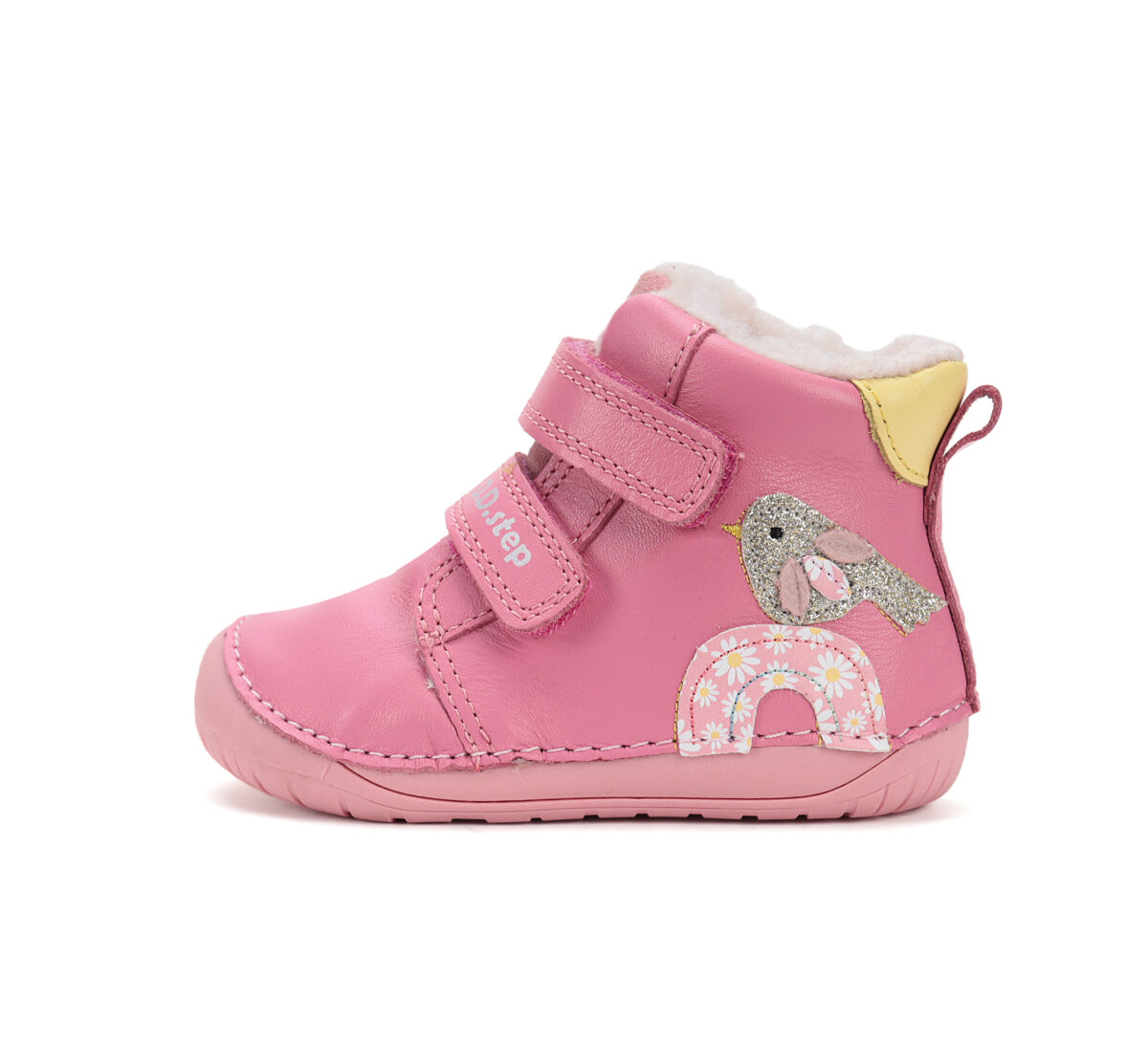 D.D.Step nahast barefoot-saapad, pink D.D.Step - HellyK - Kvaliteetsed lasteriided, villariided, barefoot jalatsid