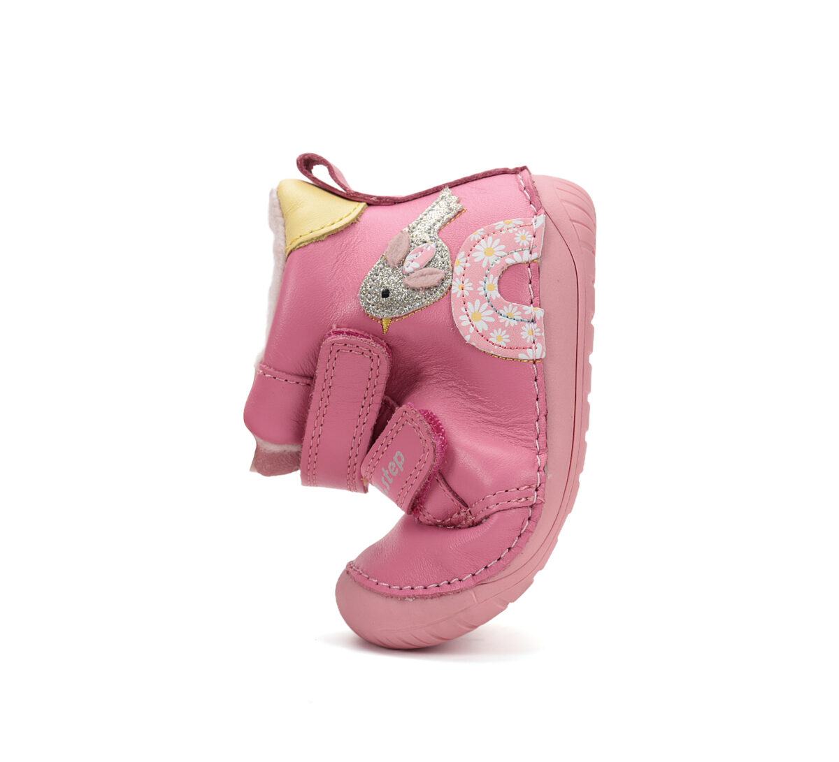 D.D.Step nahast barefoot-saapad, pink D.D.Step - HellyK - Kvaliteetsed lasteriided, villariided, barefoot jalatsid