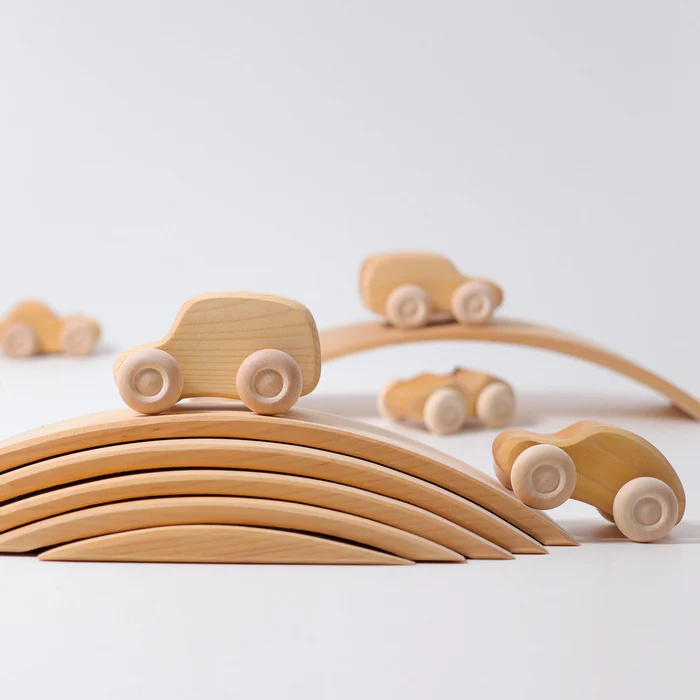 Grimm´s Puidust Autod , natural Grimm's kõristid, autod ja tõmmatavad mänguasjad - HellyK - Kvaliteetsed lasteriided, villariided, barefoot jalatsid