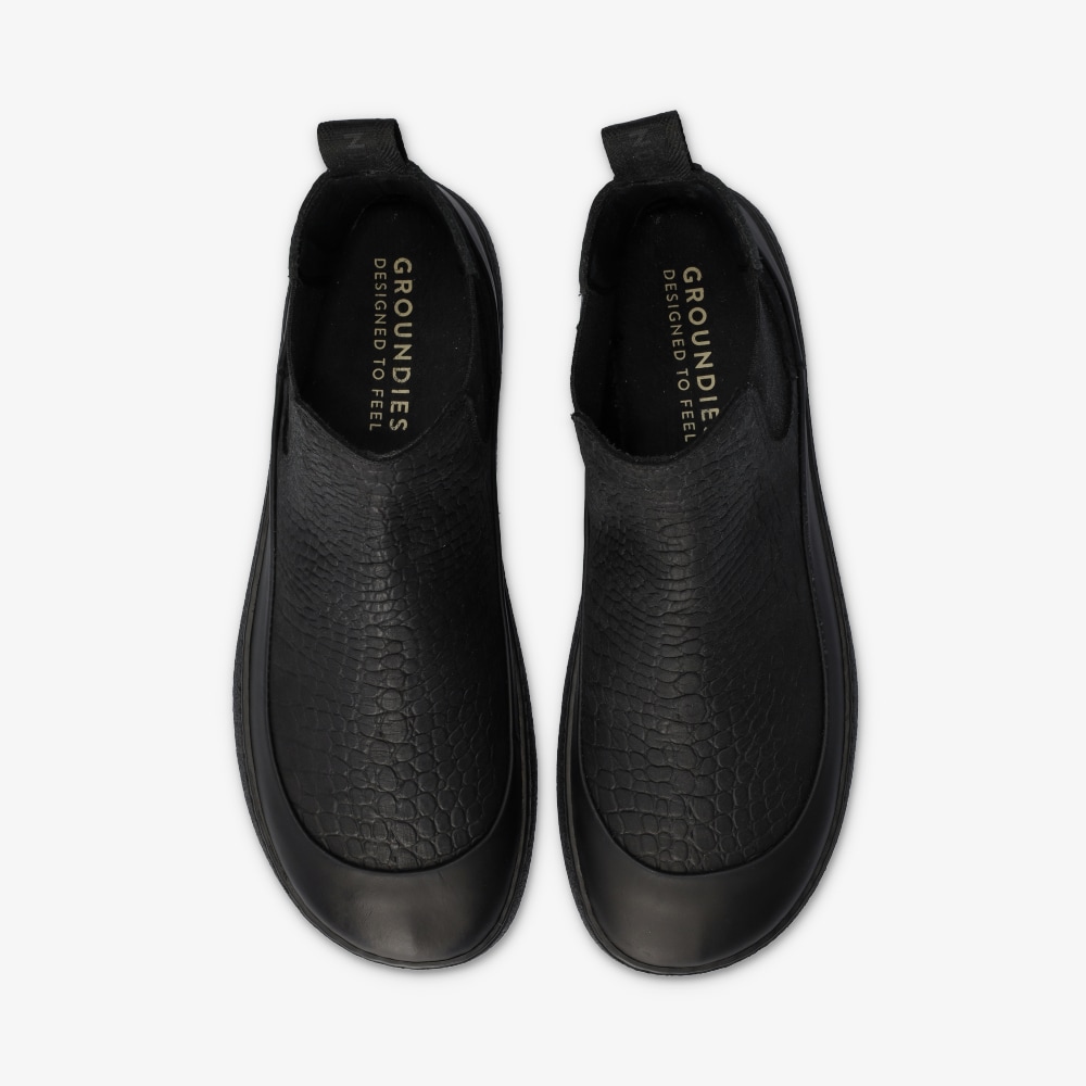 GROUNDIES® Sienna Women, black/croco Kevad/sügis - HellyK - Kvaliteetsed lasteriided, villariided, barefoot jalatsid