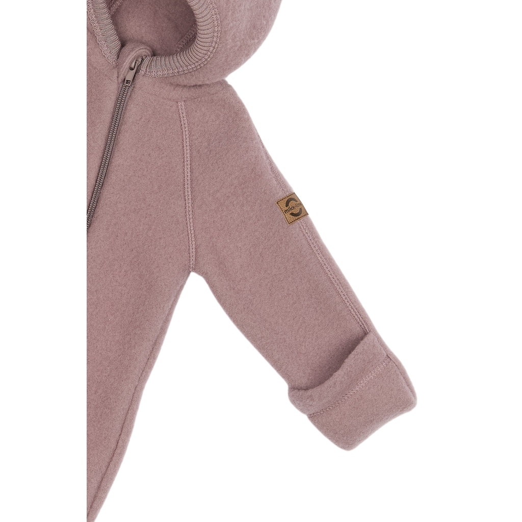 Mikk-Line meriinofliisist kombe kapuutsi ja kõrvadega, twilight mauve Mikk-Line - HellyK - Kvaliteetsed lasteriided, villariided, barefoot jalatsid