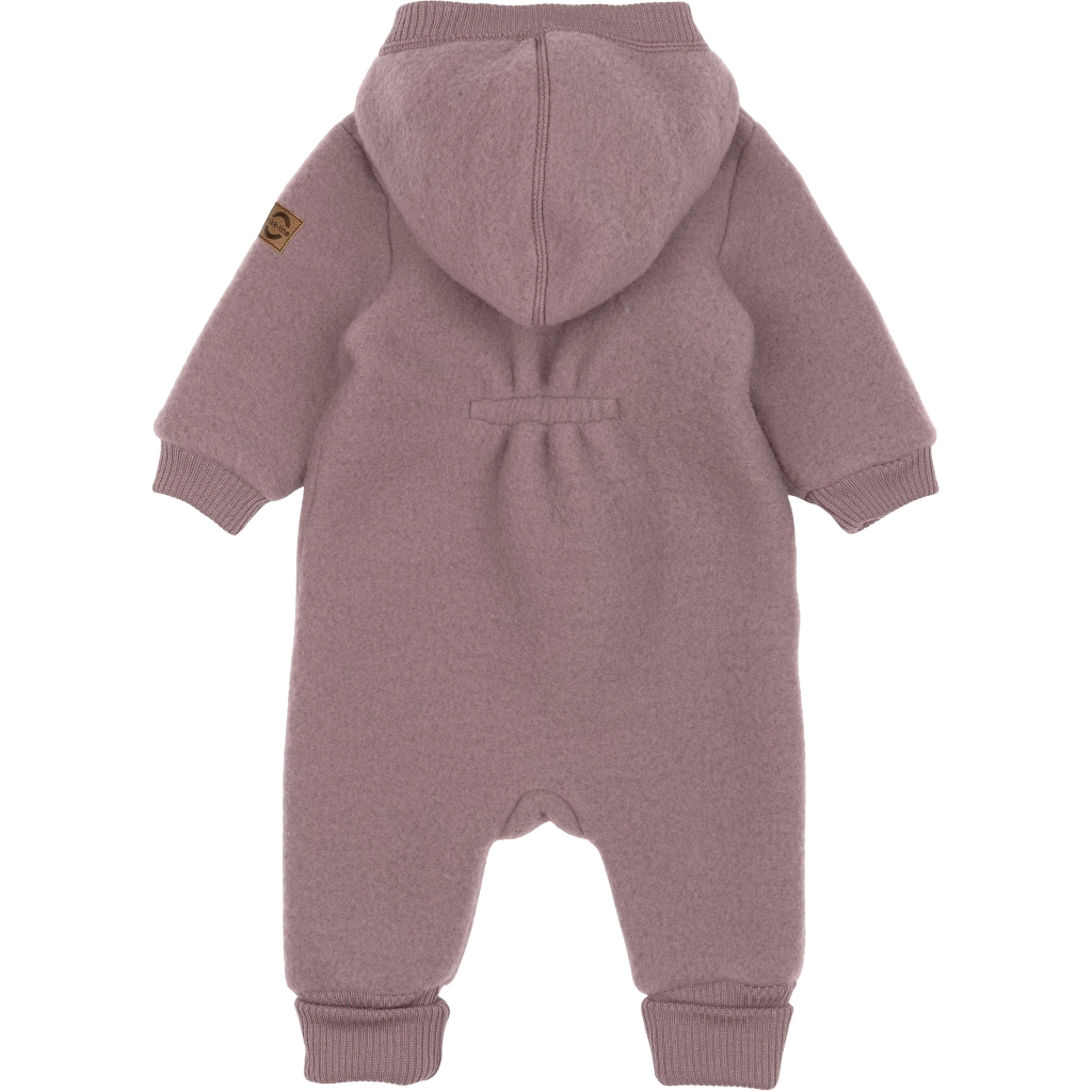 Mikk-Line meriinofliisist kombe kapuutsiga, twilight mauve Mikk-Line - HellyK - Kvaliteetsed lasteriided, villariided, barefoot jalatsid