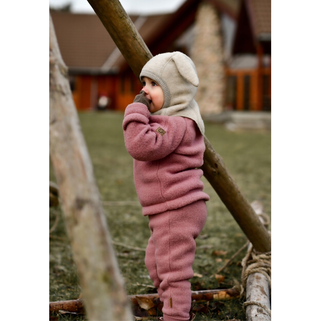 Mikk-Line Meriinovillasest fliisist püksid, burlwood Mikk-Line - HellyK - Kvaliteetsed lasteriided, villariided, barefoot jalatsid