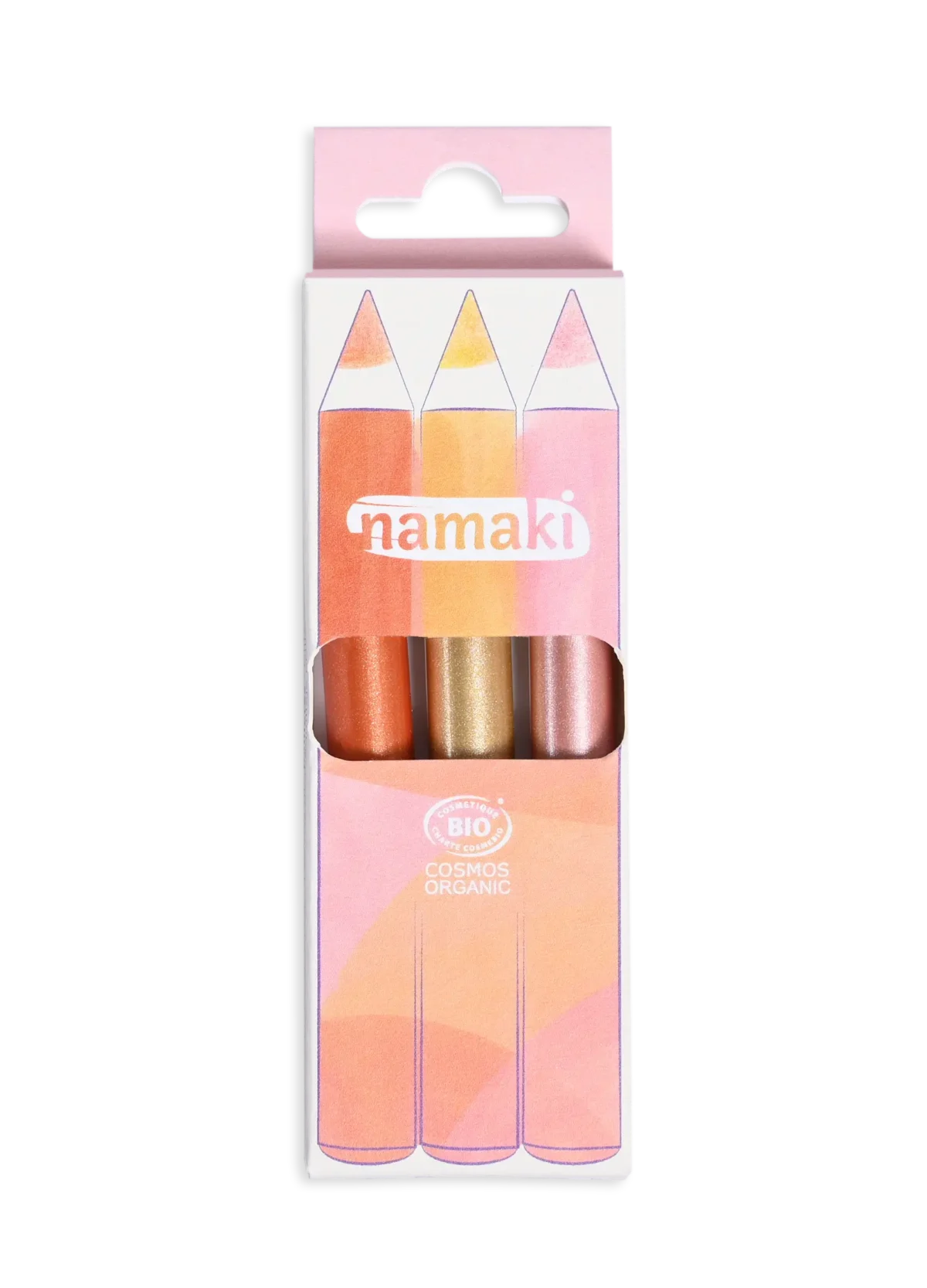 NAMAKI Glitter jumestuspliiatsid Sunshine, 3tk Hooldusvahendid, kosmeetika ja aksessuaarid - HellyK - Kvaliteetsed lasteriided, villariided, barefoot jalatsid