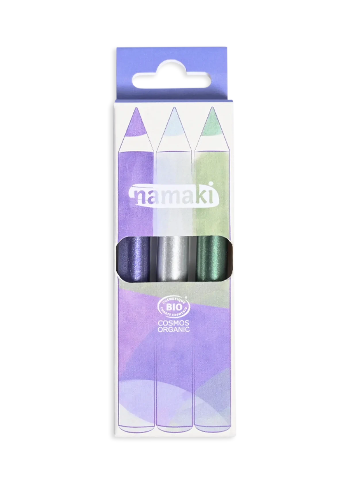 NAMAKI Glitter jumestuspliiatsid Moolight, 3tk Hooldusvahendid, kosmeetika ja aksessuaarid - HellyK - Kvaliteetsed lasteriided, villariided, barefoot jalatsid