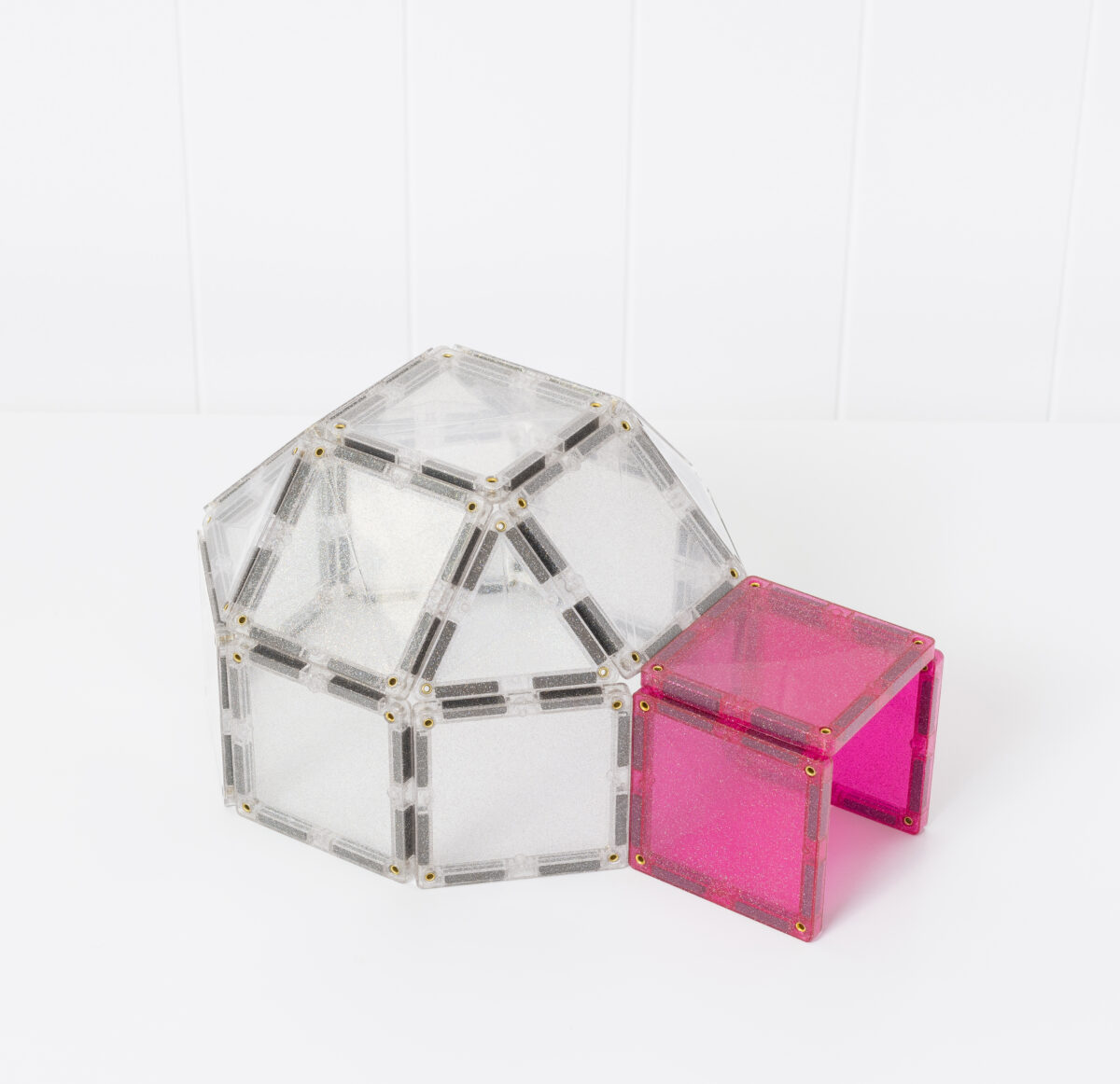 Connetix Glitter Unicorn Pack 56 pc, sädelevad magnetklotsid ✨ CONNETIX magnetklotsid - HellyK - Kvaliteetsed lasteriided, villariided, barefoot jalatsid