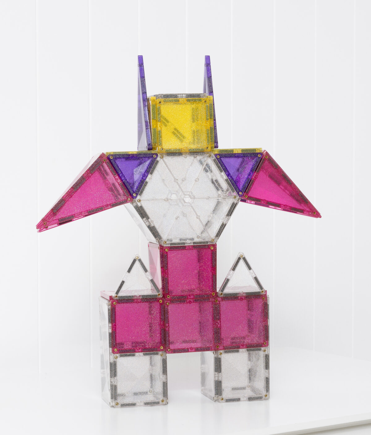 Connetix Glitter Unicorn Pack 56 pc, sädelevad magnetklotsid ✨ CONNETIX magnetklotsid - HellyK - Kvaliteetsed lasteriided, villariided, barefoot jalatsid