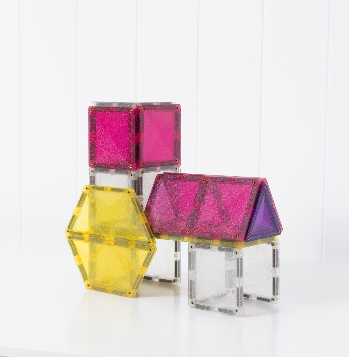 Connetix Glitter Unicorn Pack 56 pc, sädelevad magnetklotsid ✨ CONNETIX magnetklotsid - HellyK - Kvaliteetsed lasteriided, villariided, barefoot jalatsid