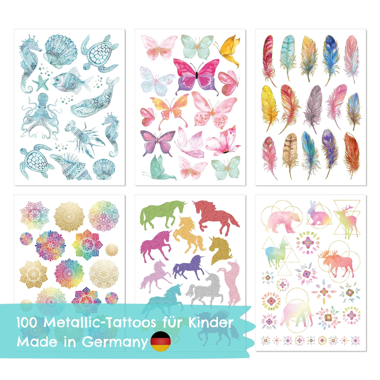 Papierdrachen ajutine metallik tattoo, Horses and Mandalas Papierdrachen ajutine metallik tattoo, Horses and Mandalas Ajutised tattood - HellyK - Kvaliteetsed lasteriided, villariided, barefoot jalatsid