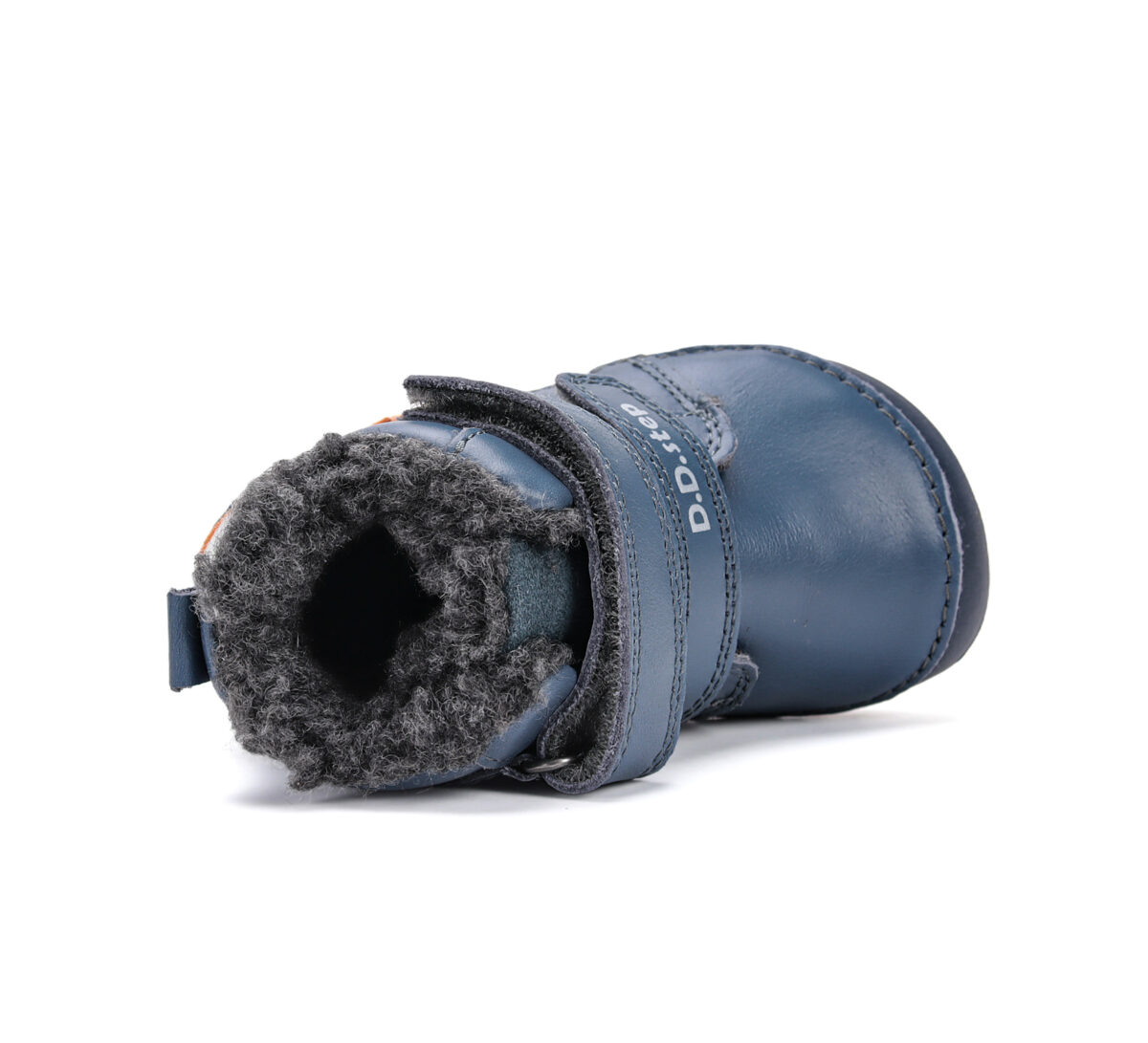 D.D.Step nahast barefoot-saapad, bermuda blue/rebane D.D.Step - HellyK - Kvaliteetsed lasteriided, villariided, barefoot jalatsid