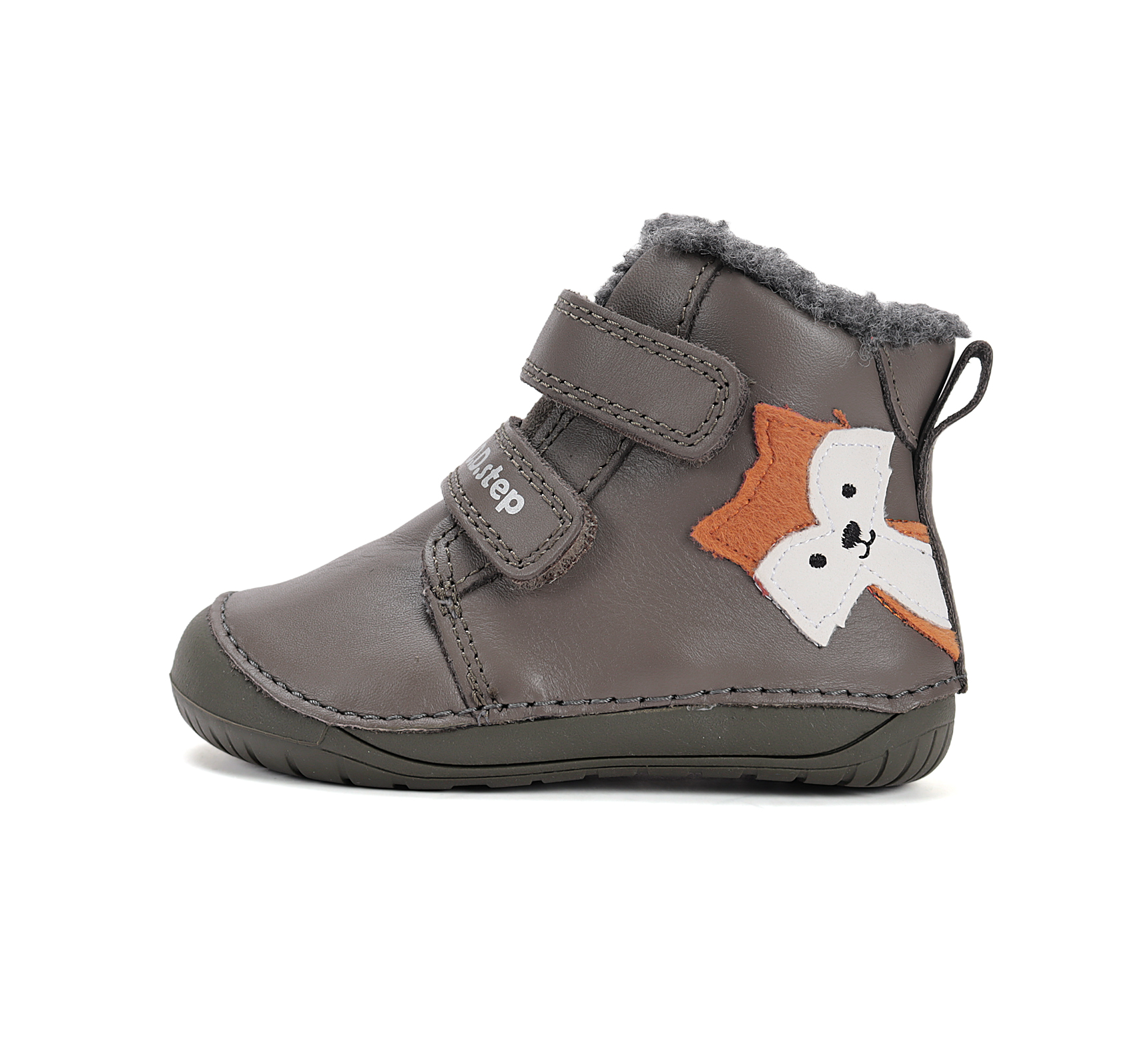 D.D.Step nahast barefoot-saapad, khaki/rebane D.D.Step - HellyK - Kvaliteetsed lasteriided, villariided, barefoot jalatsid