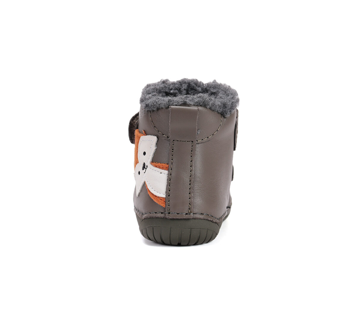 D.D.Step nahast barefoot-saapad, khaki/rebane D.D.Step - HellyK - Kvaliteetsed lasteriided, villariided, barefoot jalatsid