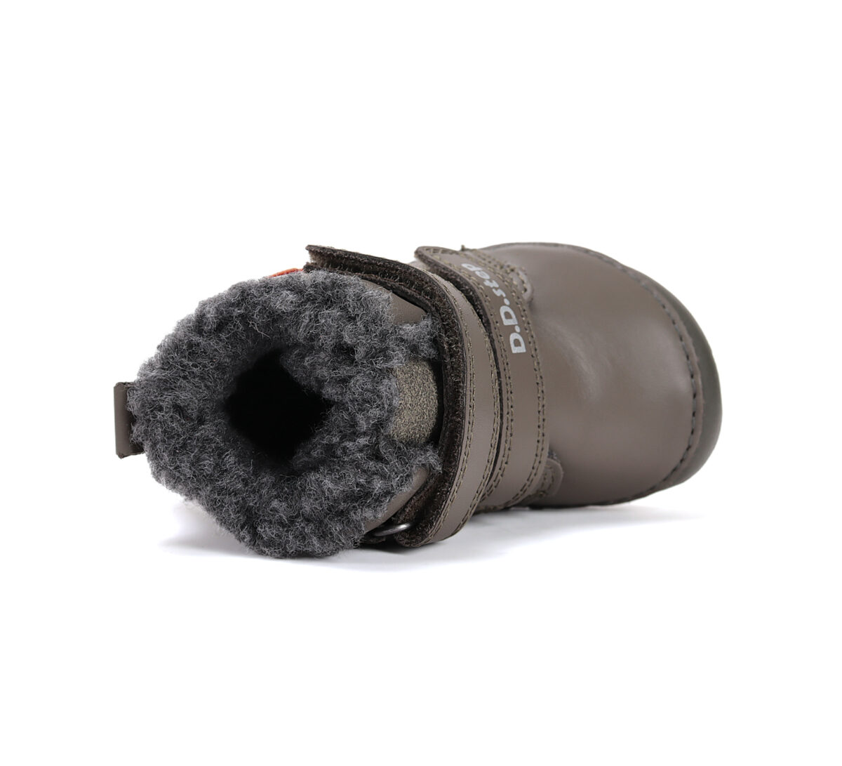 D.D.Step nahast barefoot-saapad, khaki/rebane D.D.Step - HellyK - Kvaliteetsed lasteriided, villariided, barefoot jalatsid