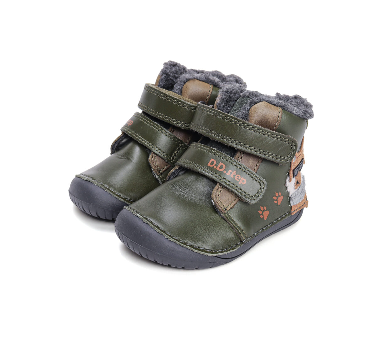 D.D.Step nahast barefoot-saapad, emerald/hunt D.D.Step - HellyK - Kvaliteetsed lasteriided, villariided, barefoot jalatsid