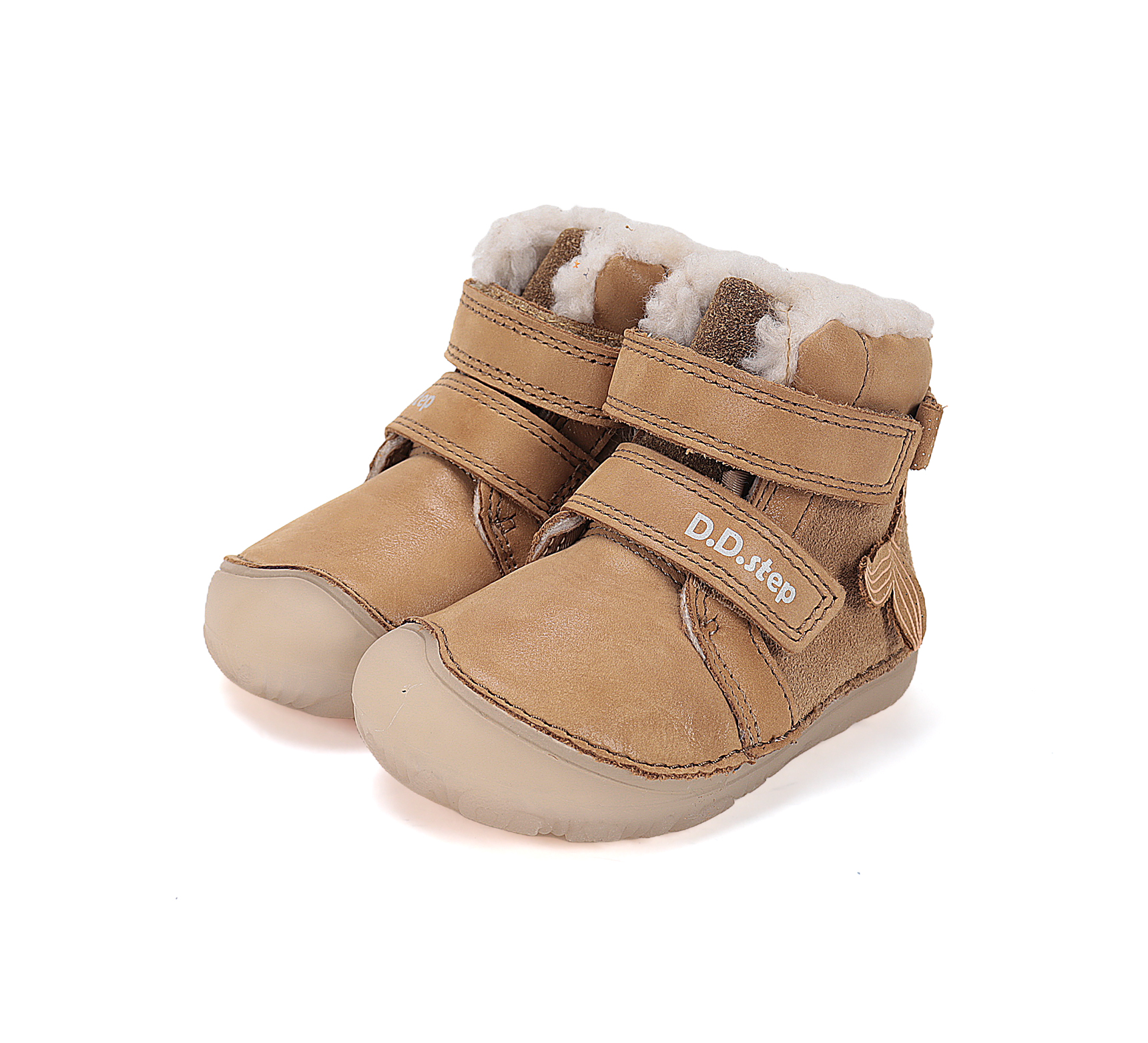 D.D.Step nahast barefoot-saapad, khaki/rebane D.D.Step - HellyK - Kvaliteetsed lasteriided, villariided, barefoot jalatsid