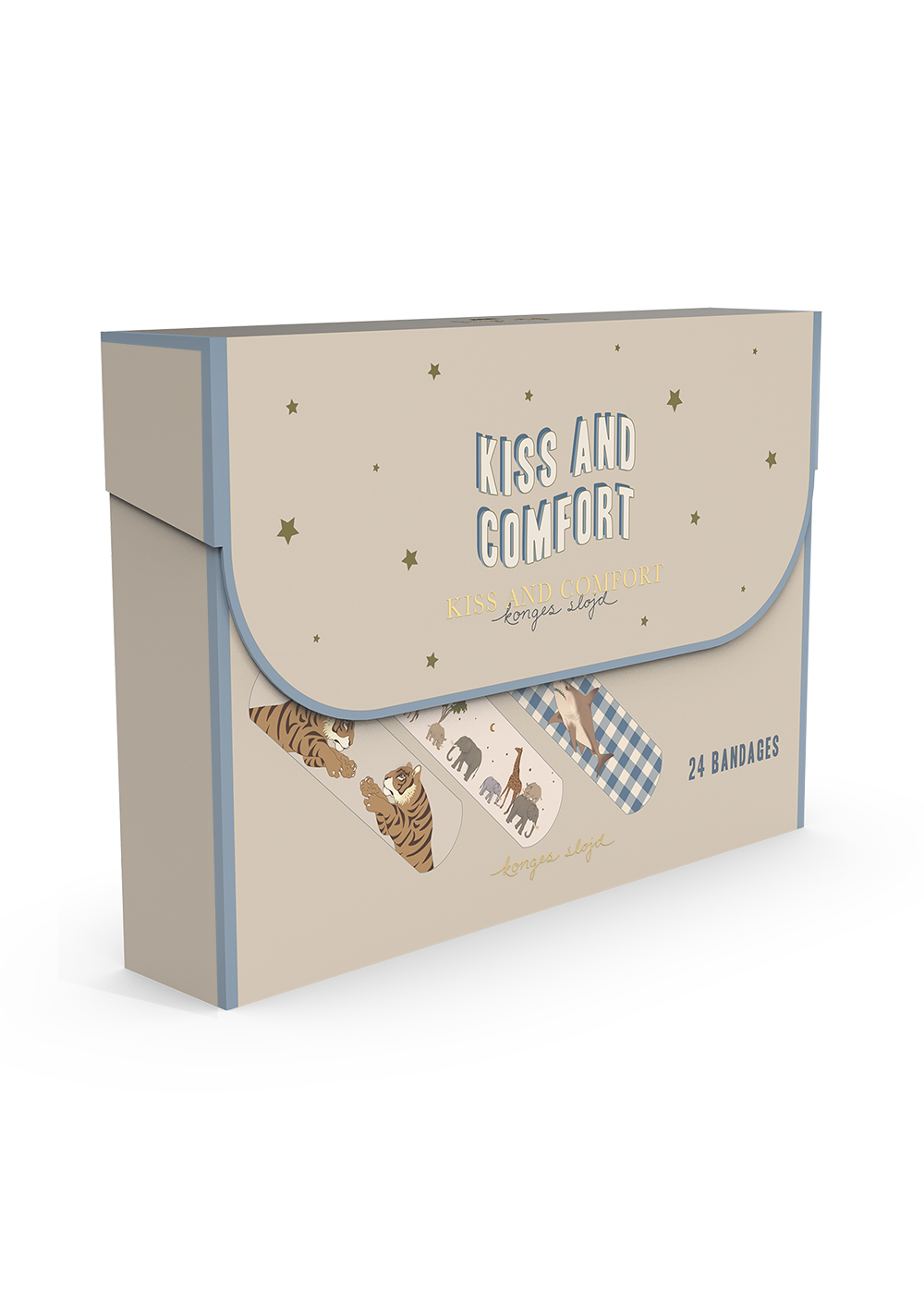 Konges Slojd “Kiss and comfort” plaastrid, blue mix Hooldusvahendid, kosmeetika ja aksessuaarid - HellyK - Kvaliteetsed lasteriided, villariided, barefoot jalatsid