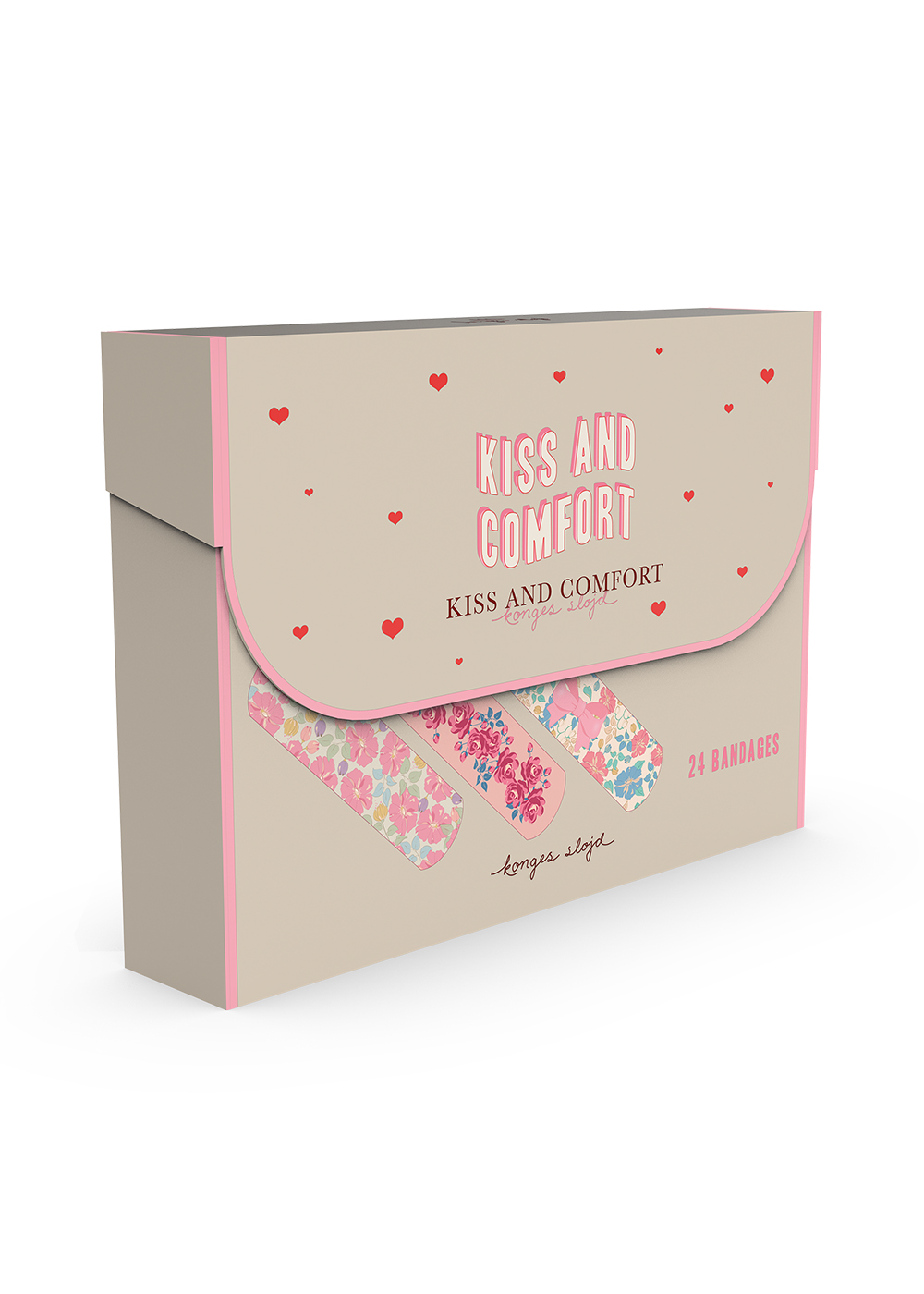Konges Slojd “Kiss and comfort” plaastrid, pink mix Hooldusvahendid, kosmeetika ja aksessuaarid - HellyK - Kvaliteetsed lasteriided, villariided, barefoot jalatsid