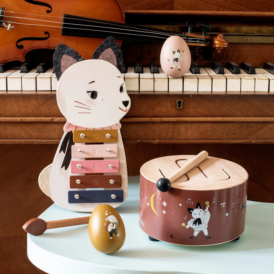 Moulin roty Après la pluie puidust trumm Mänguasjad - HellyK - Kvaliteetsed lasteriided, villariided, barefoot jalatsid