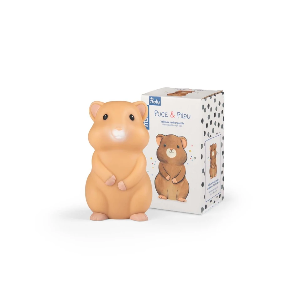 Moulin Roty öölamp, hamster Moulin Roty öölamp, hamster Kodumaailm ja muud tarvikud - HellyK - Kvaliteetsed lasteriided, villariided, barefoot jalatsid
