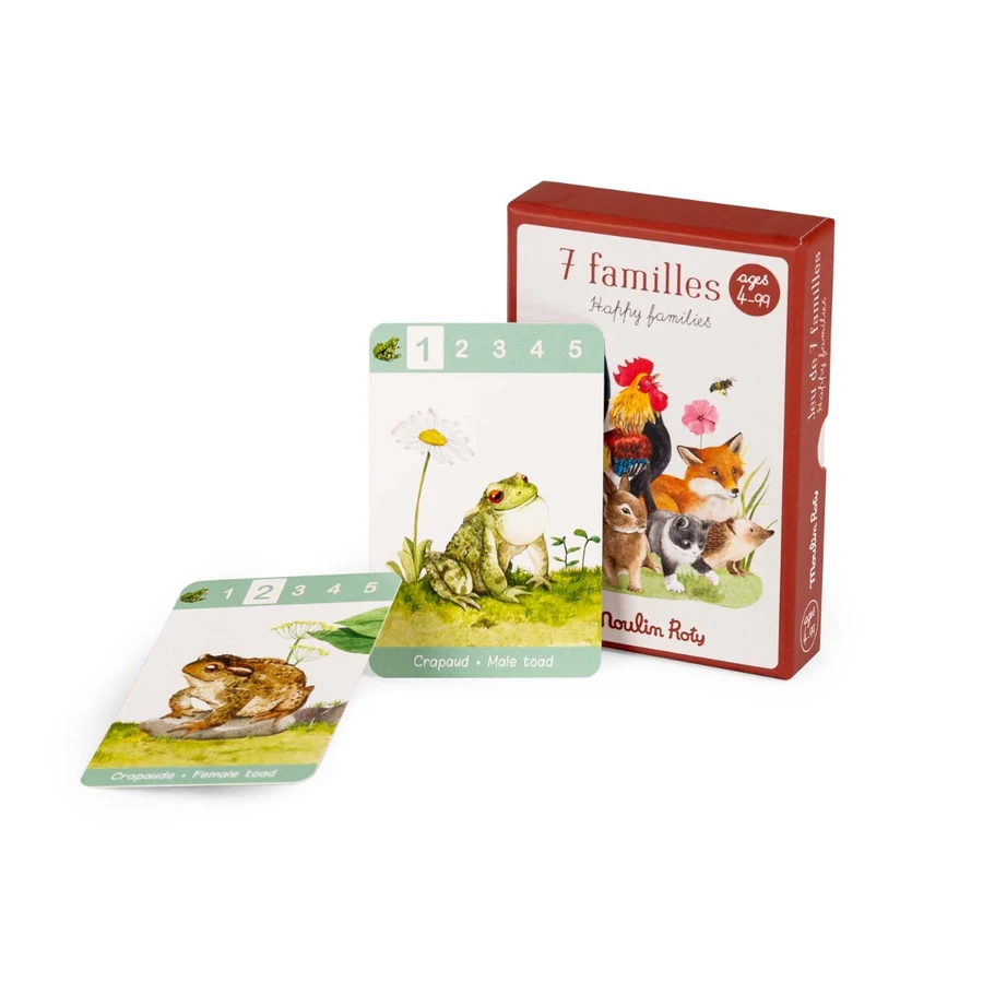 Moulin Roty, kaardimäng 7 perekonna mäng, kodukant Lauamängud/mängud - HellyK - Kvaliteetsed lasteriided, villariided, barefoot jalatsid