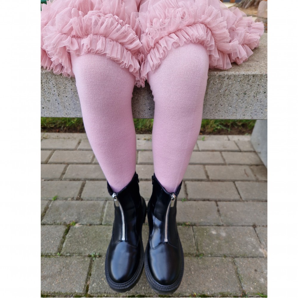 Vegateksa soojad ja pehmed meriinovillased sukkpüksid, heleroosa Villariided - HellyK - Kvaliteetsed lasteriided, villariided, barefoot jalatsid