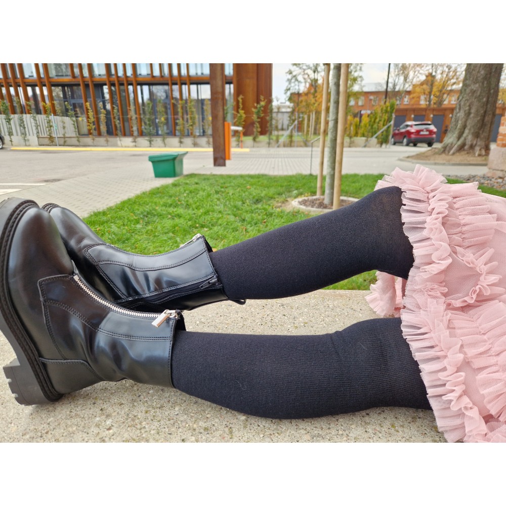 Vegateksa soojad ja pehmed meriinovillased sukkpüksid, must Villariided - HellyK - Kvaliteetsed lasteriided, villariided, barefoot jalatsid