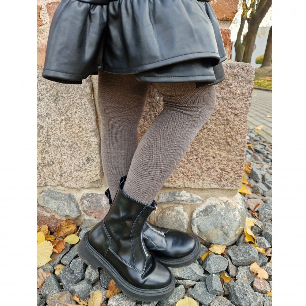 Vegateksa soojad ja pehmed meriinovillased sukkpüksid, pruun Villariided - HellyK - Kvaliteetsed lasteriided, villariided, barefoot jalatsid