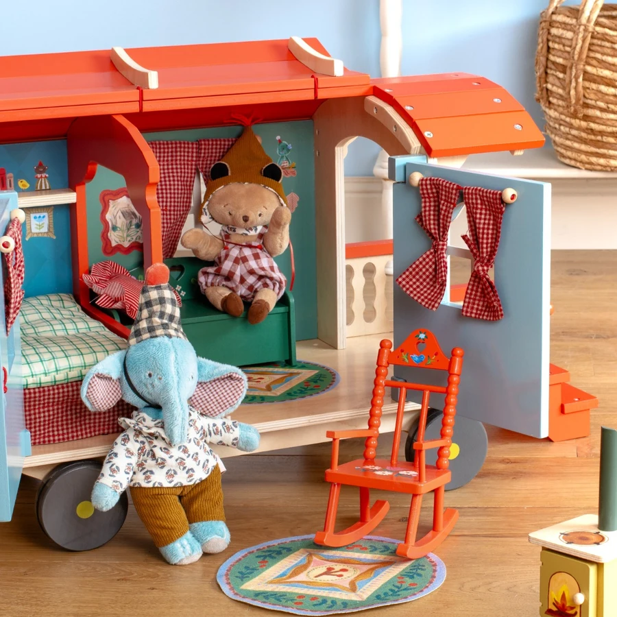 Moulin Roty haagissuvila Les Minouchkas Mänguasjad - HellyK - Kvaliteetsed lasteriided, villariided, barefoot jalatsid