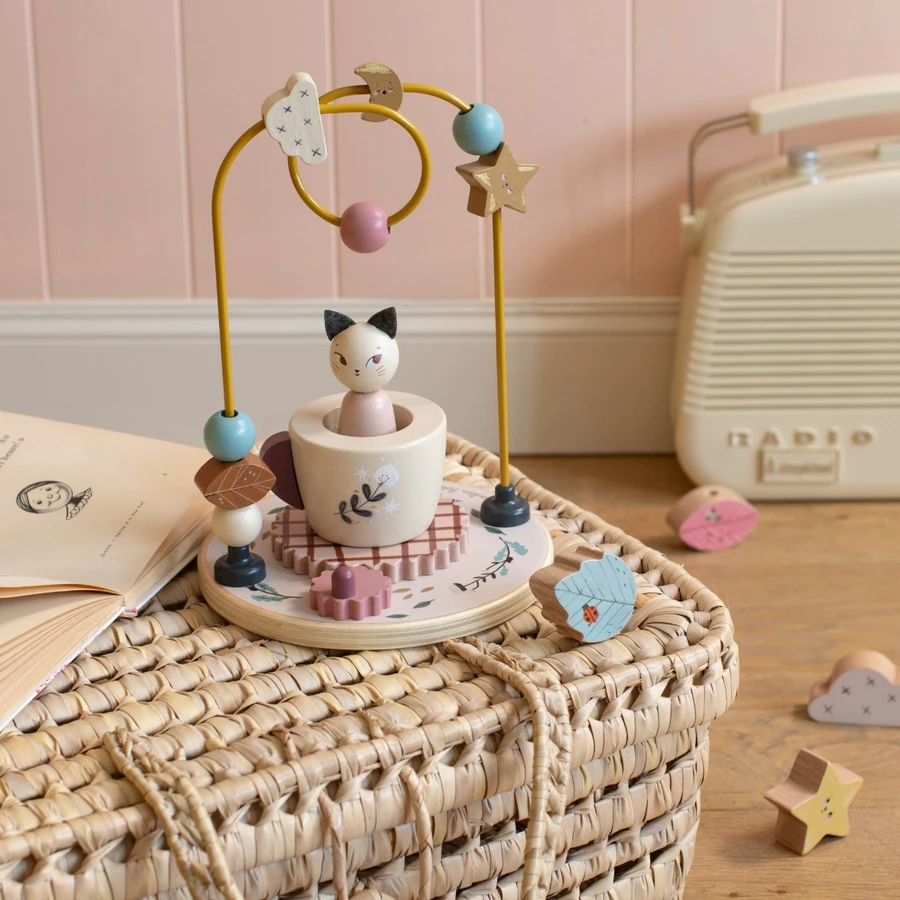 Moulin Roty helmestega rada koos virnastatava osaga Après la pluie Mänguasjad - HellyK - Kvaliteetsed lasteriided, villariided, barefoot jalatsid