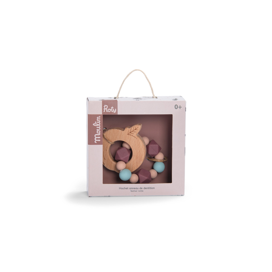 Moulin Roty närimisrõngas, õun Beebimänguasjad - HellyK - Kvaliteetsed lasteriided, villariided, barefoot jalatsid