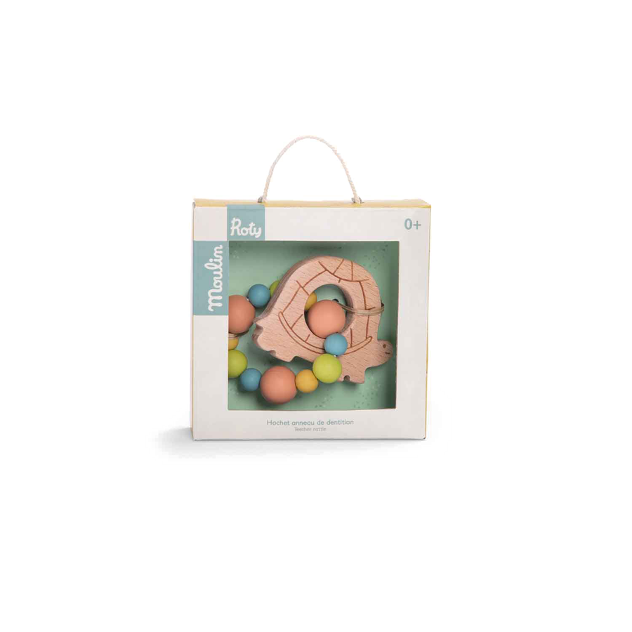 Moulin Roty närimisrõngas, kilpkonn Beebimänguasjad - HellyK - Kvaliteetsed lasteriided, villariided, barefoot jalatsid