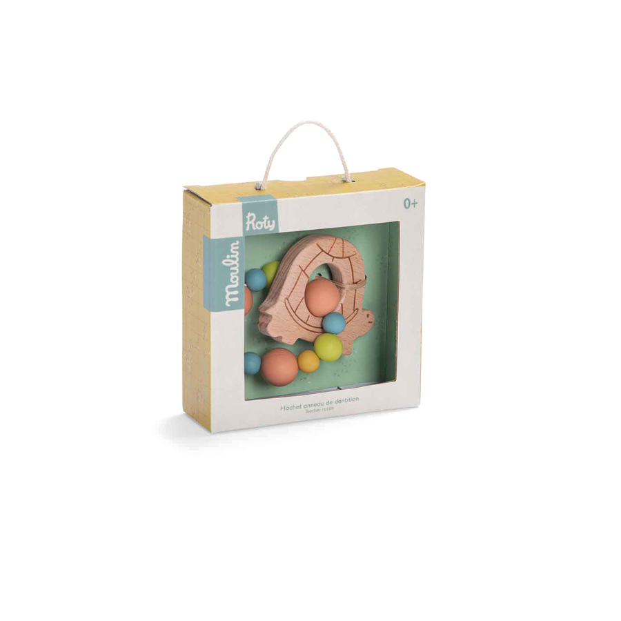 Moulin Roty närimisrõngas, kilpkonn Beebimänguasjad - HellyK - Kvaliteetsed lasteriided, villariided, barefoot jalatsid