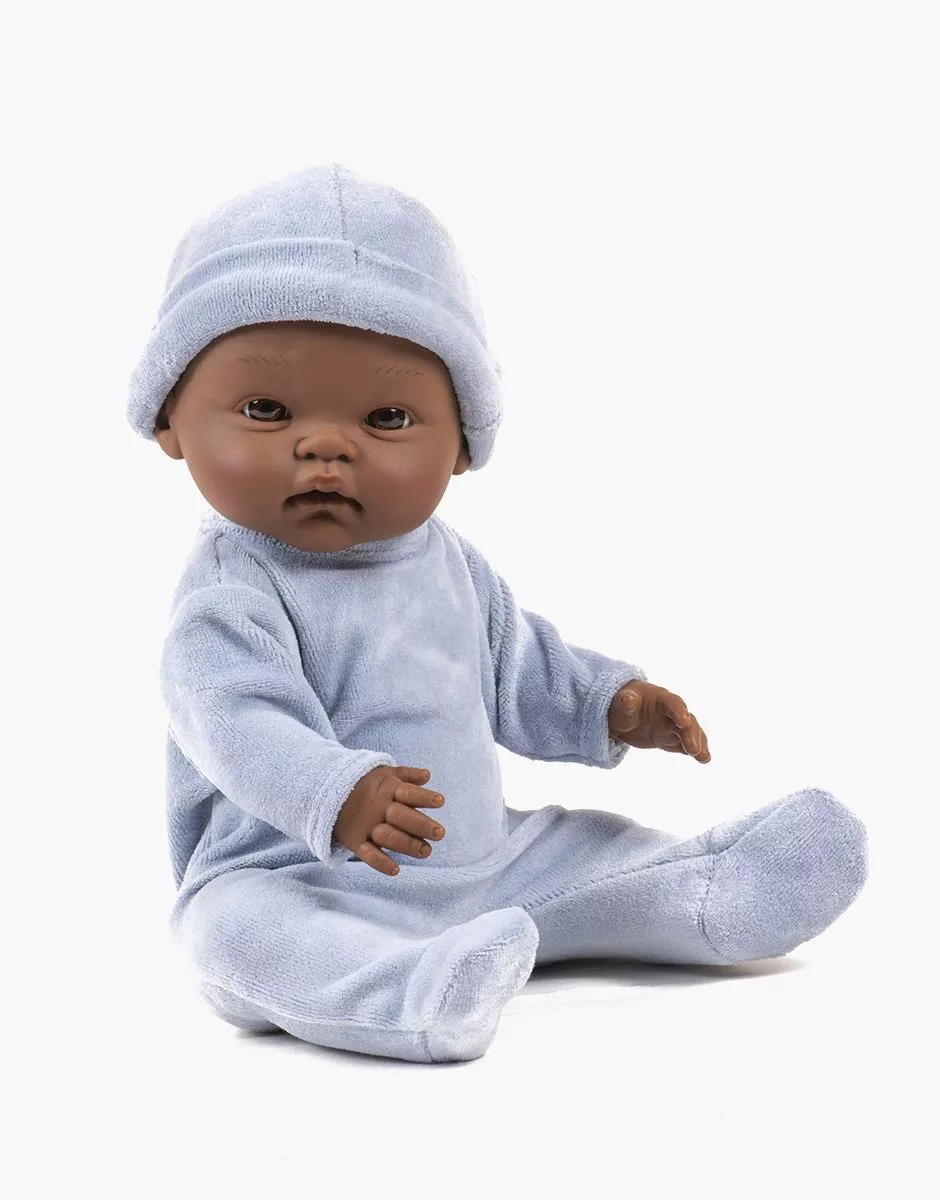 Minikane®Cuties 36cm nukk Basile puuvillase Noa romperi ja mütsiga Mänguasjad - HellyK - Kvaliteetsed lasteriided, villariided, barefoot jalatsid