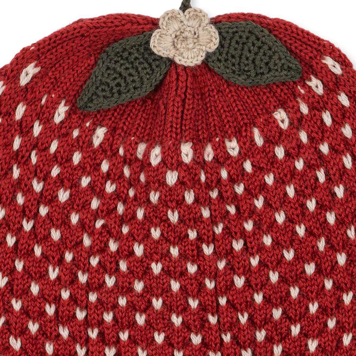 Konges Slojd meriinovillane maasikamüts, true red Konges Slojd meriinovillane maasikamüts, true red Villariided - HellyK - Kvaliteetsed lasteriided, villariided, barefoot jalatsid