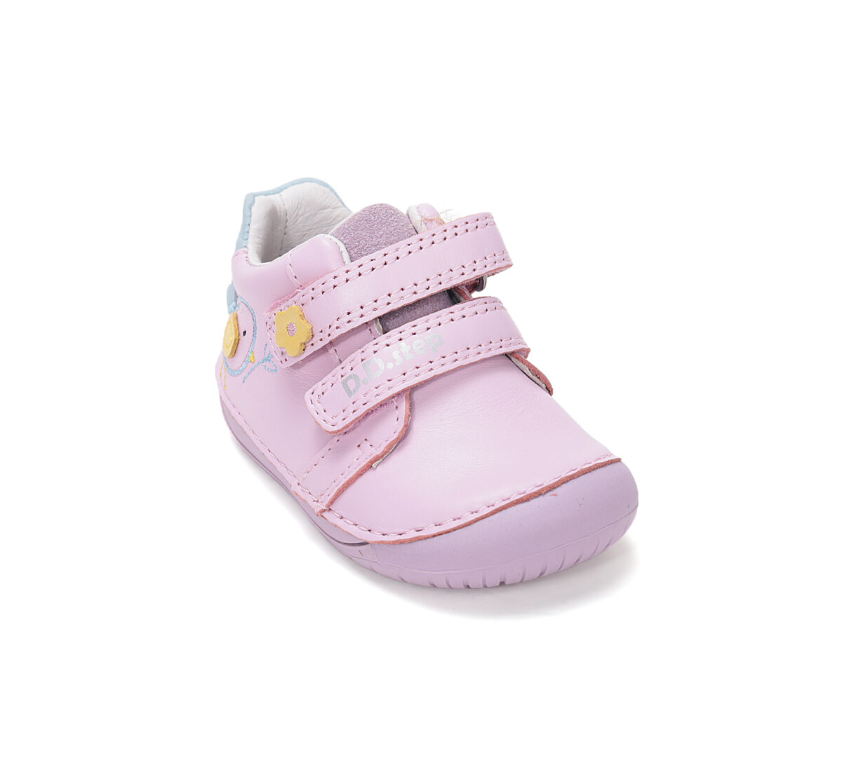 D.D.Step nahast tossud, daisy pink/linnuke D.D.Step - HellyK - Kvaliteetsed lasteriided, villariided, barefoot jalatsid