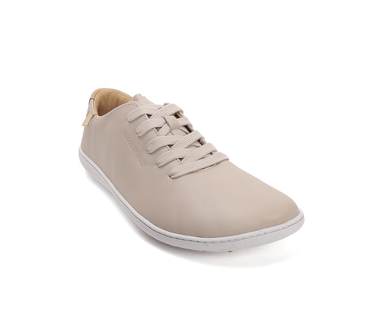 Stitch & Walk nahast vabaajajalanõud, cream Kevad/sügis - HellyK - Kvaliteetsed lasteriided, villariided, barefoot jalatsid