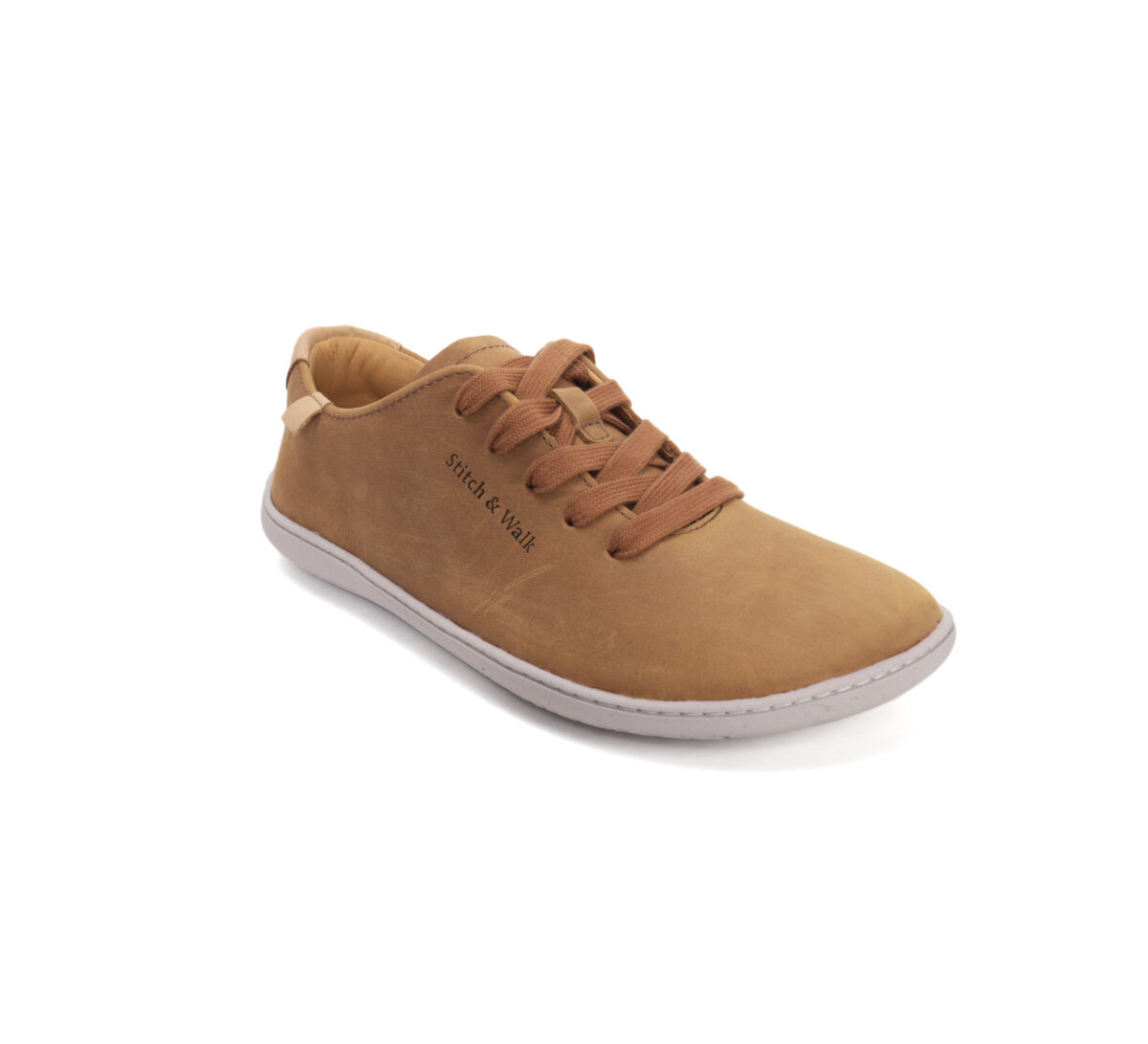 Stitch & Walk nahast vabaajajalanõud, chocolate Stitch & Walk nahast vabaajajalanõud, chocolate Kevad/sügis - HellyK - Kvaliteetsed lasteriided, villariided, barefoot jalatsid