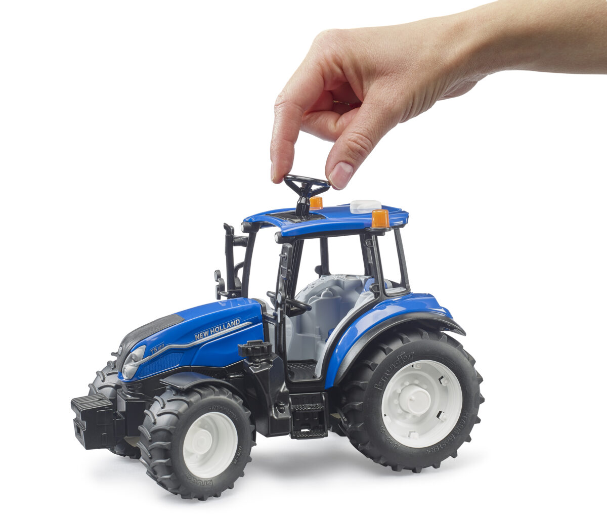 Bruder New Holland T5.120 traktor Erinevad mänguautod - HellyK - Kvaliteetsed lasteriided, villariided, barefoot jalatsid