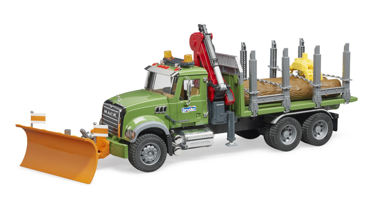 Bruder MACK Granite puiduveok 3 puutüvega Erinevad mänguautod - HellyK - Kvaliteetsed lasteriided, villariided, barefoot jalatsid