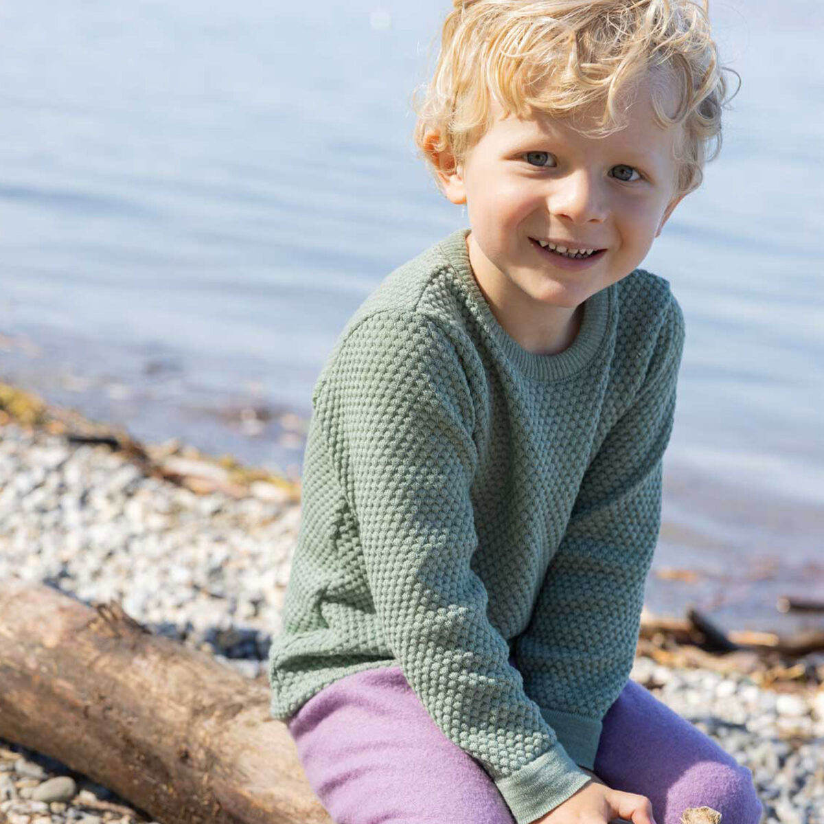 Disana meriinovillane kärjemustriga kampsun, grey Disana - HellyK - Kvaliteetsed lasteriided, villariided, barefoot jalatsid